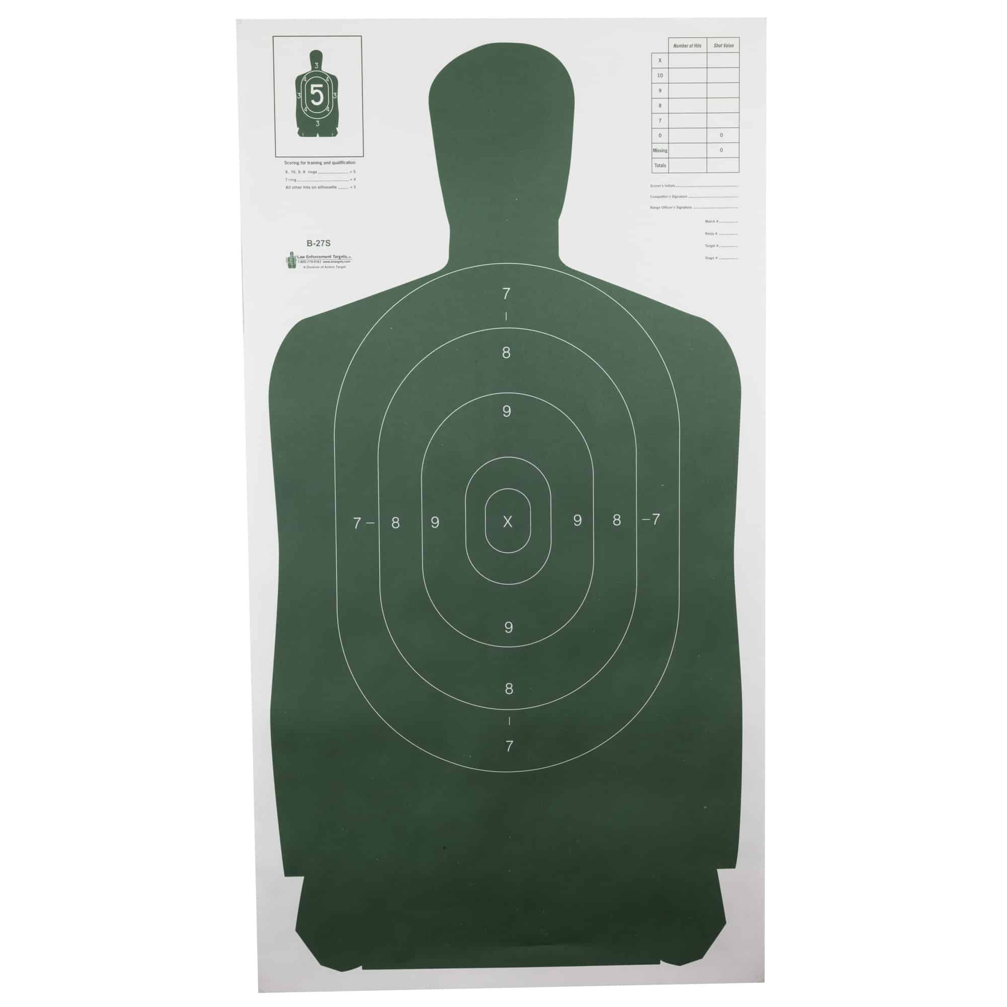 Action Target ACTION TGT B27S GRN 100PK