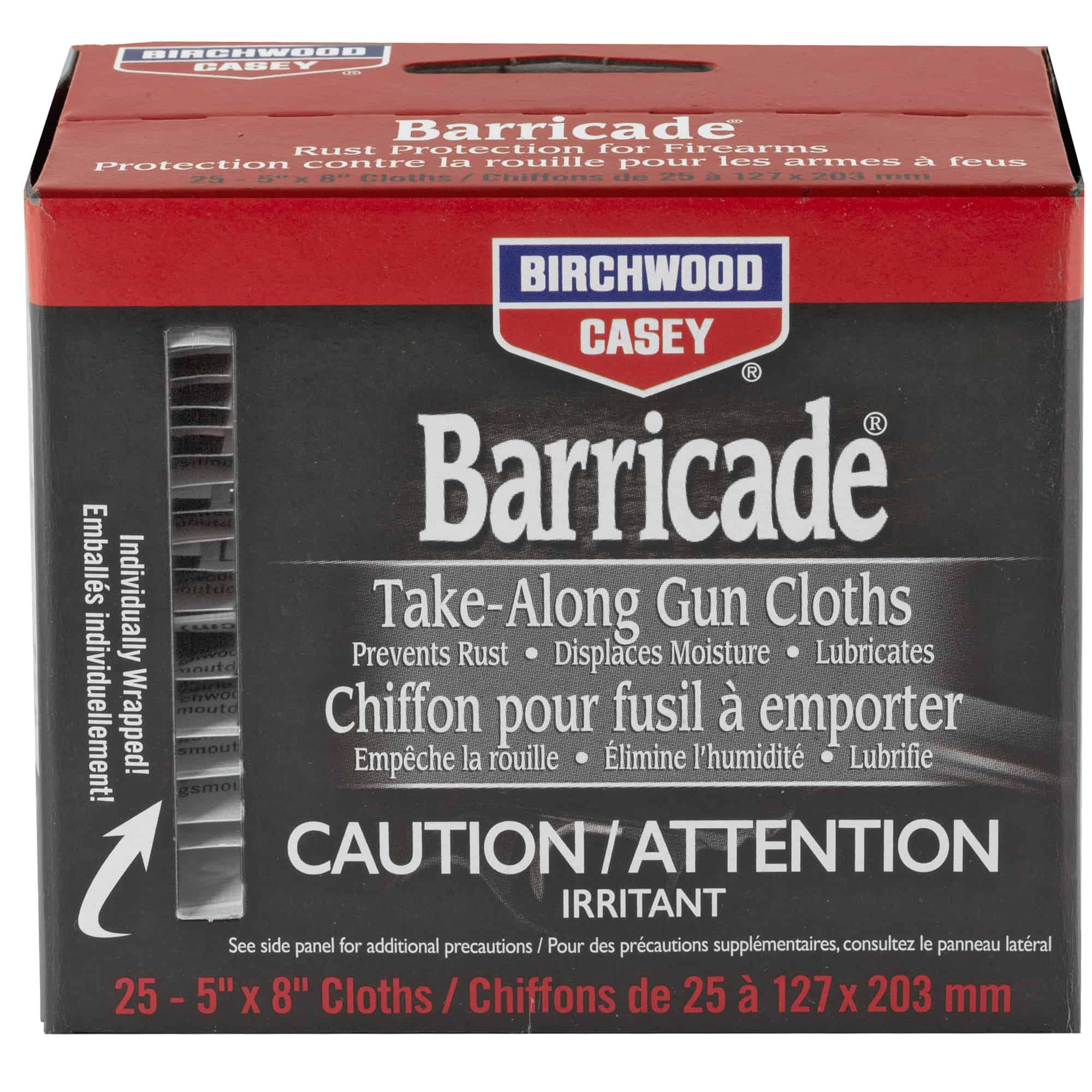Birchwood Casey B/C BARRICADE TAKE ALONGS 25 WIPES