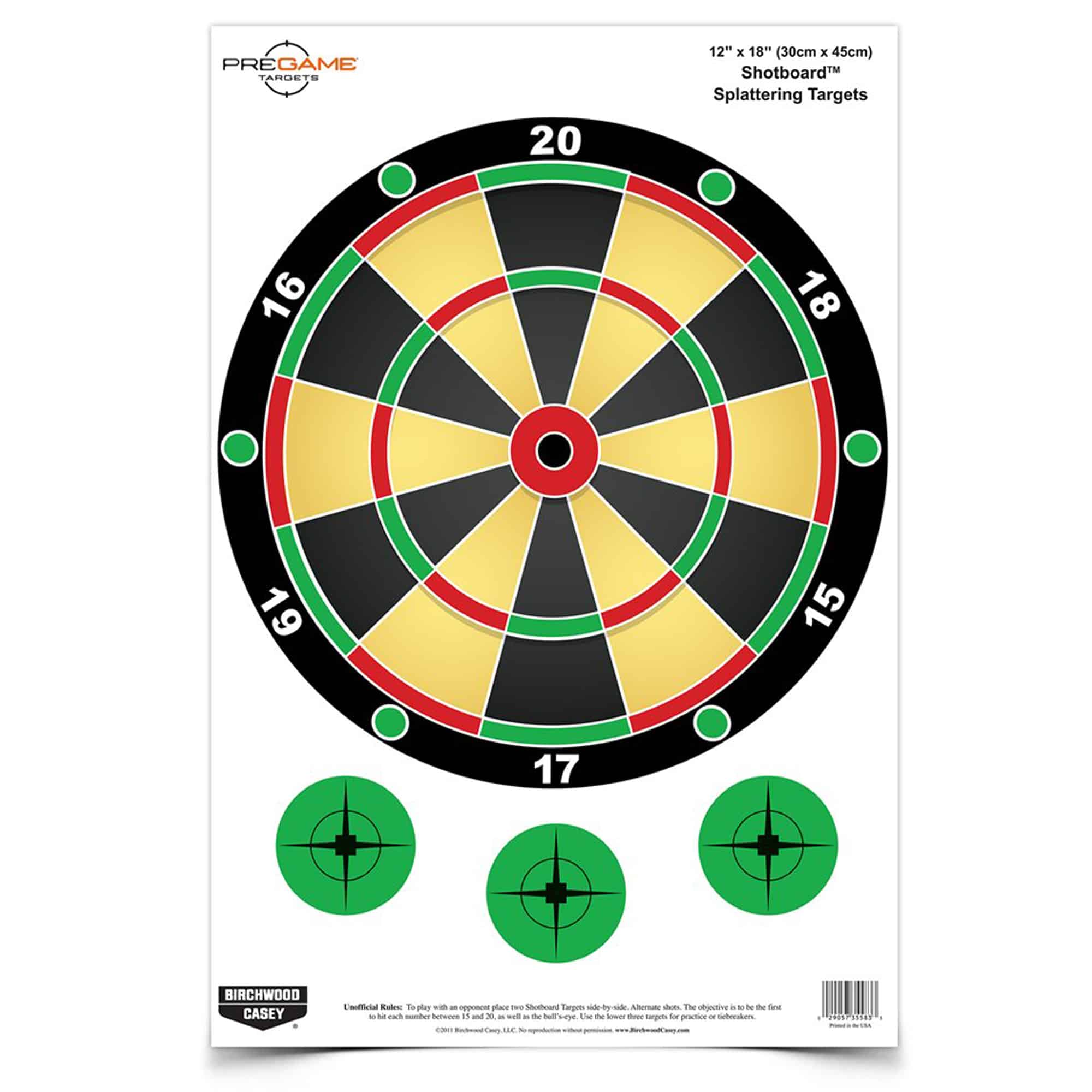 Birchwood Casey B/C PREGAME SHOTBOARD TGT 8-12X18