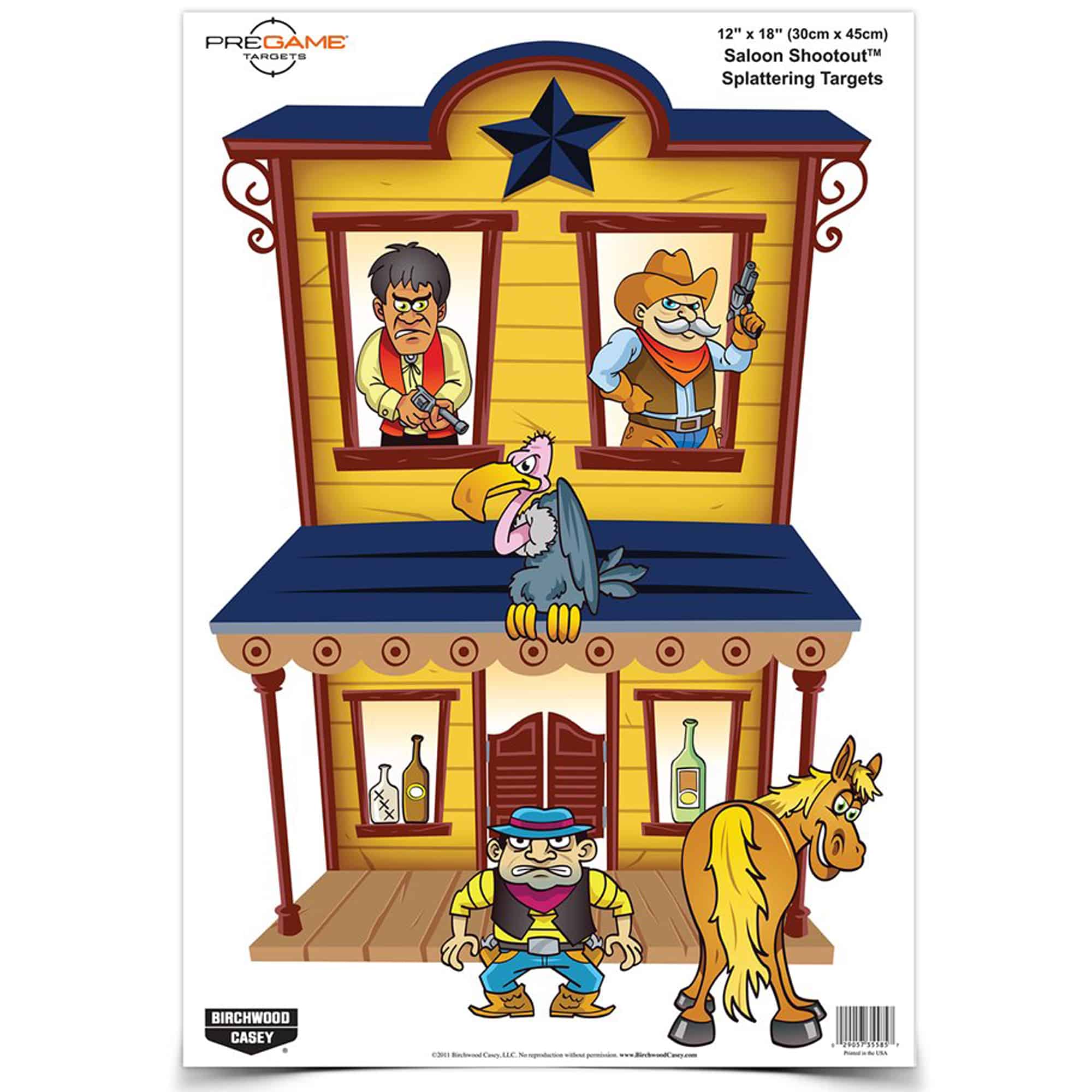 Birchwood Casey B/C PREGAME SALOON TGT 8-12X18