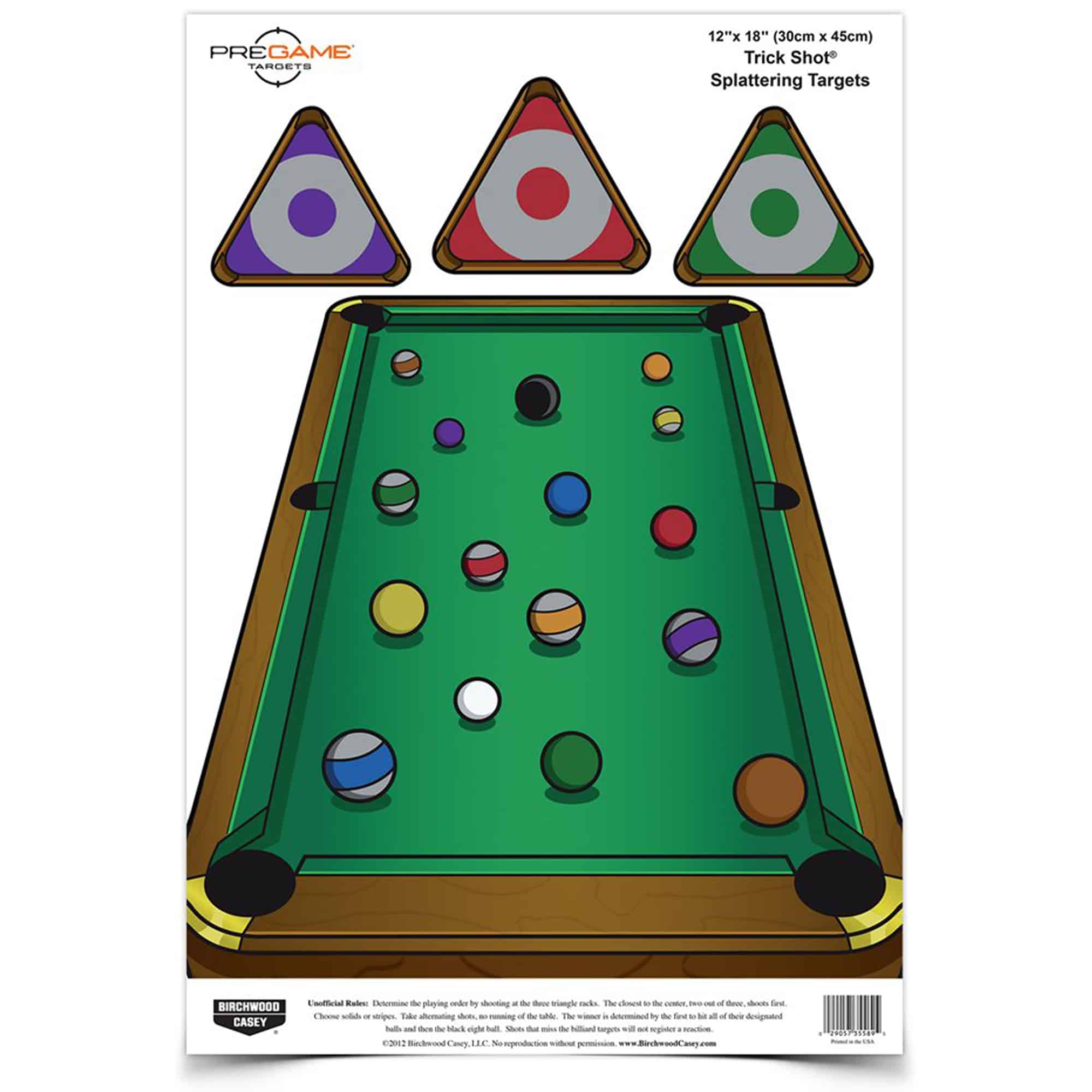 Birchwood Casey B/C PREGAME TRICKSHOT TGT 8-12X18