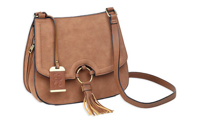 Bulldog Cases BULLDOG CROSS BODY PURSE CAMEL SUEDE